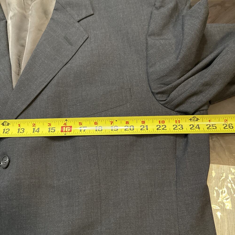 Brooks Brothers Brooksease Mens Charcoal Blazer 48R Wool USA Made 3 Button - Picture 8 of 14